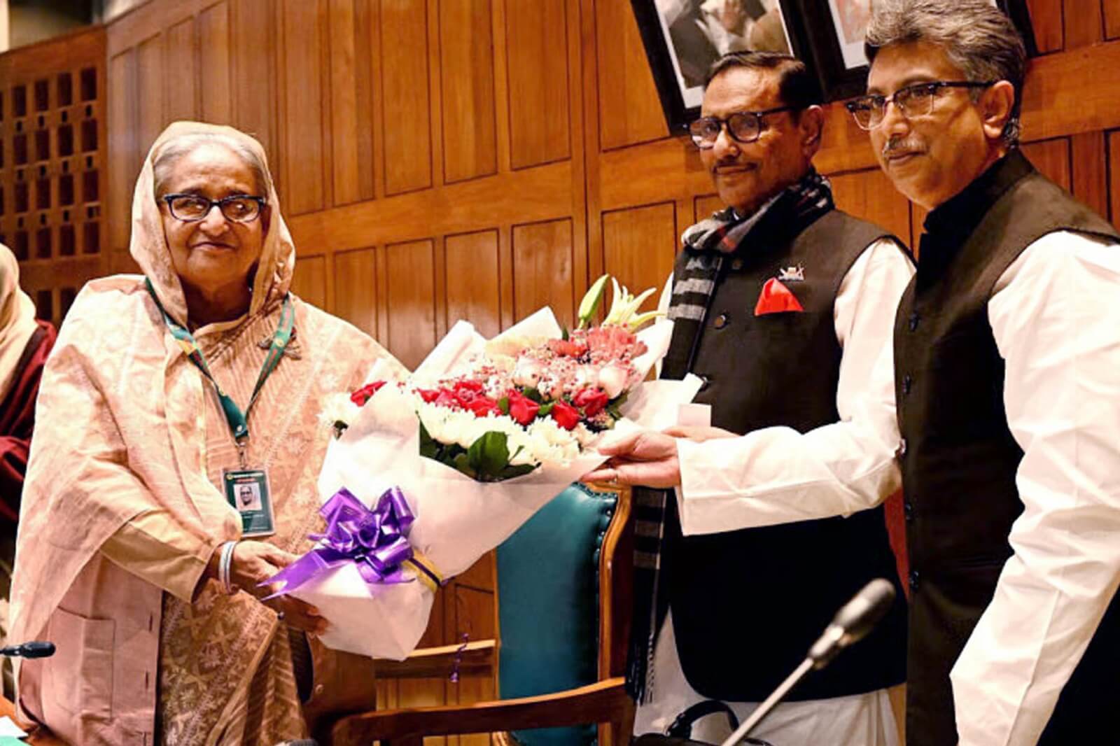 টানা চতুর্থবার সংসদ নেতা প্রধানমন্ত্রী শেখ হাসিনা