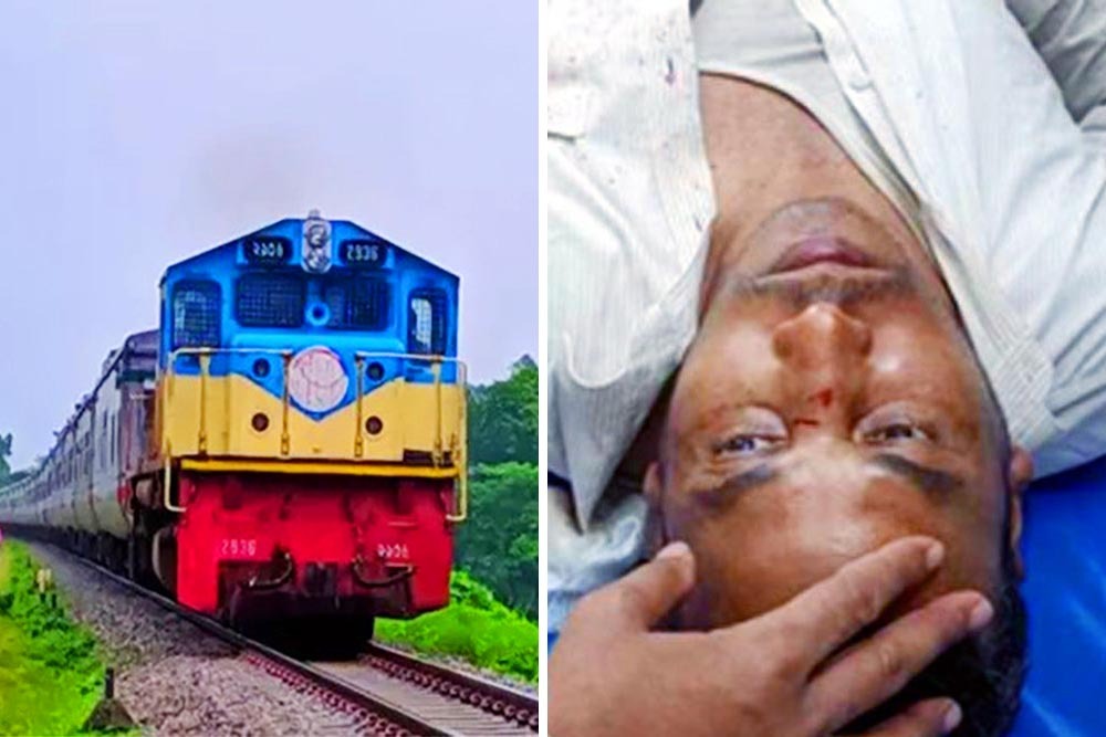 ট্রেনে পাথর নিক্ষেপ, গুরুতর আহত চালক হাসপাতালে