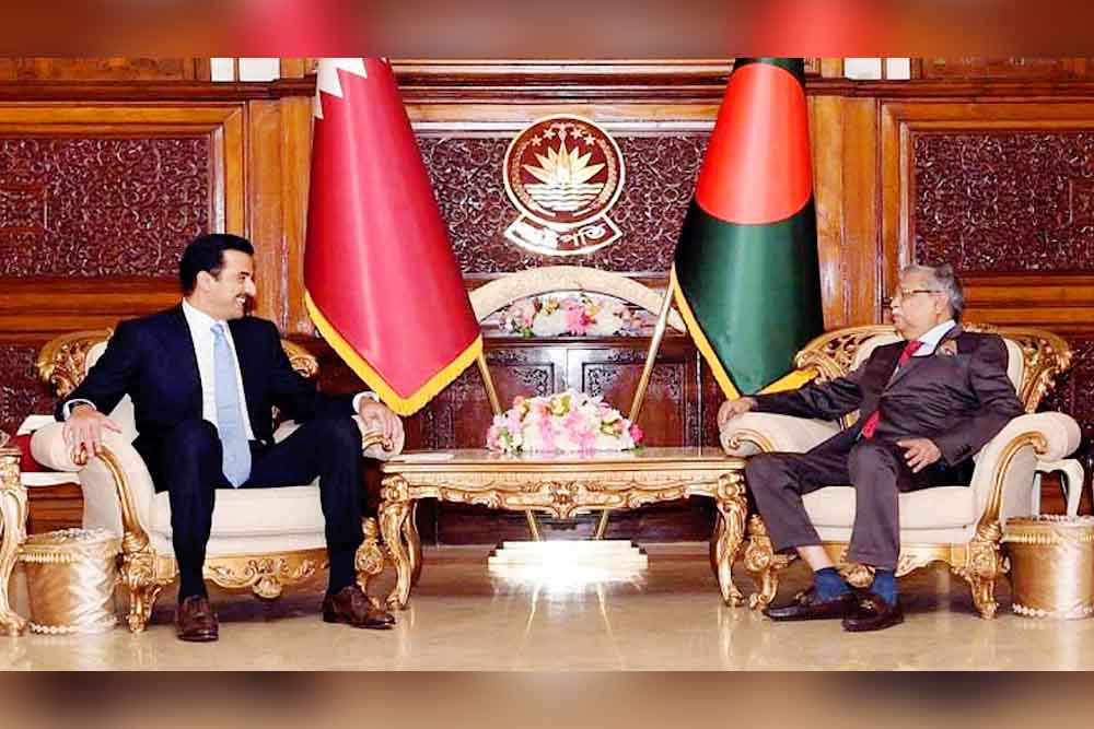 বাংলাদেশ থেকে আরো কর্মী নিতে কাতারের আমিরের প্রতি রাষ্ট্রপতির আহ্বান