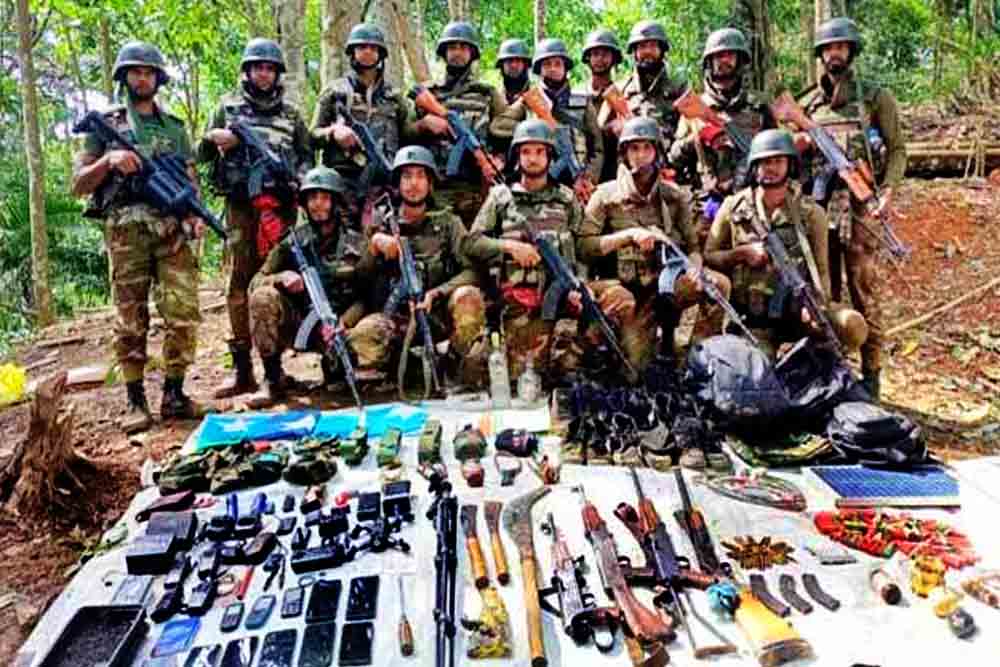 বান্দরবানে যৌথবাহিনীর অভিযানে কেএনএফ সন্ত্রাসী নিহত