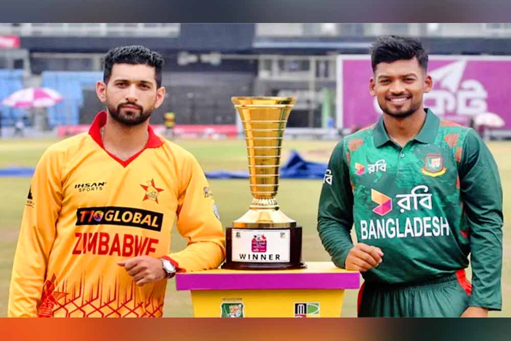 জিম্বাবুয়ের বিপক্ষে টস জিতে ফিল্ডিংয়ে বাংলাদেশ, তানজিদের অভিষেক