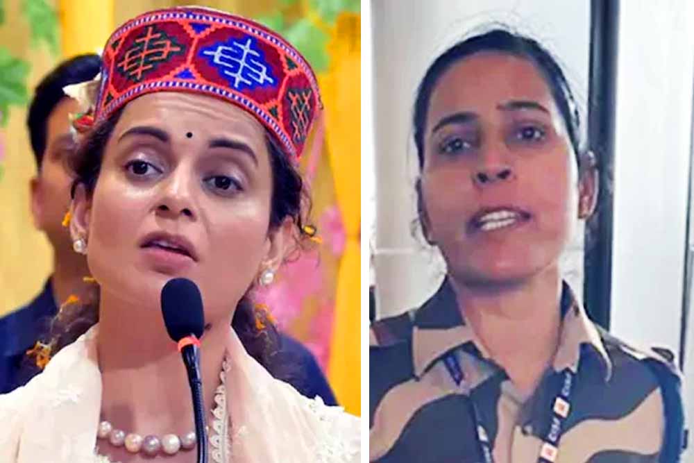 বিমানবন্দরে কঙ্গনাকে থাপ্পড় মারলেন নারী জওয়ান