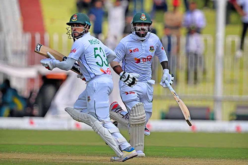 লিটন-মিরাজের জুটিতে রাওয়ালপিন্ডিতে নতুন বিশ্ব রেকর্ড