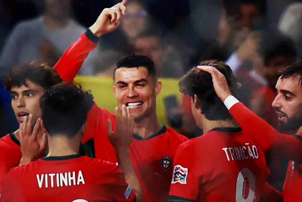 রোনালদোর জোড়া গোলে উড়ে গেলো পোল্যান্ড, কোয়ার্টারে পর্তুগাল