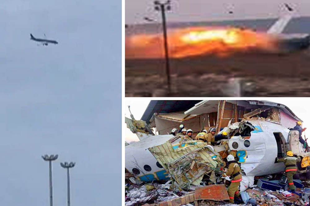 কাজাখস্তানে যাত্রীবাহী বিমান বিধ্বস্ত, ১২ জনকে জীবিত উদ্ধার