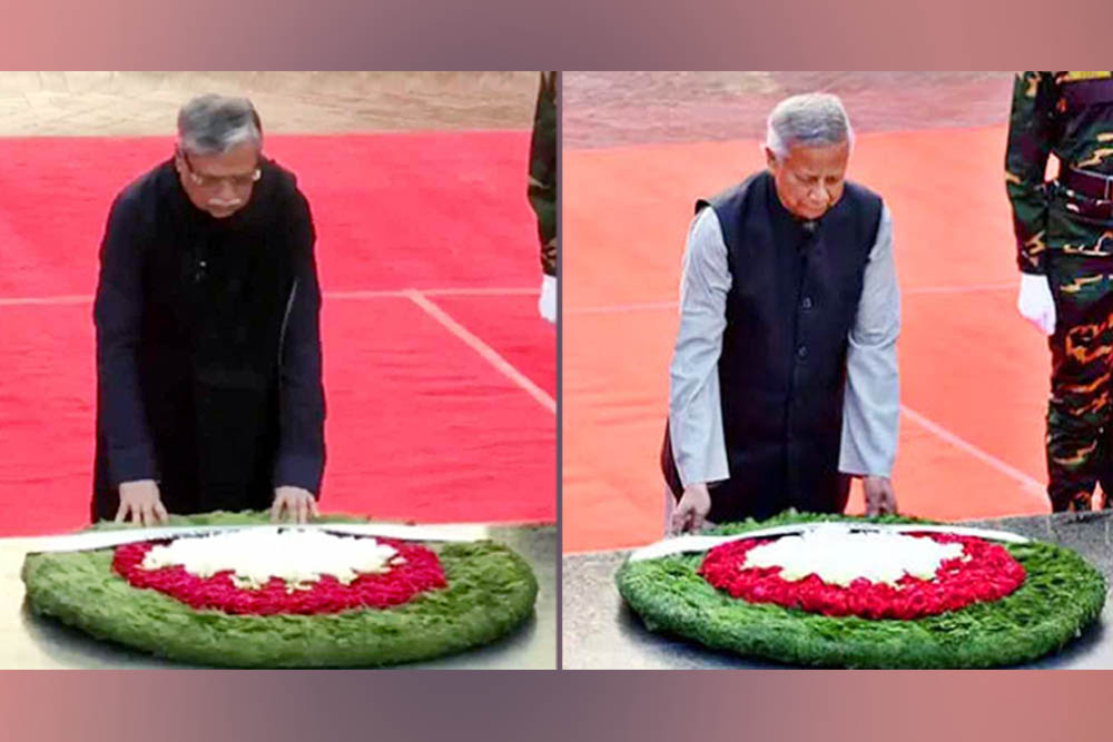 শহীদ বুদ্ধিজীবী স্মৃতিসৌধে রাষ্ট্রপতি-প্রধান উপদেষ্টার শ্রদ্ধা