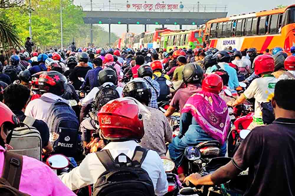 ঈদের ছুটিতে ২ দিনে ঢাকা ছেড়েছেন প্রায় ৪১ লাখ সিমধারী