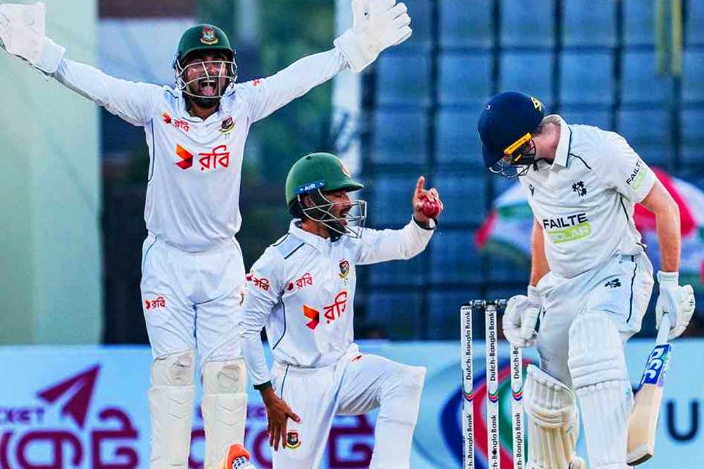 ইনিংস ব্যবধানে জিতে সিরিজে এগিয়ে বাংলাদেশ