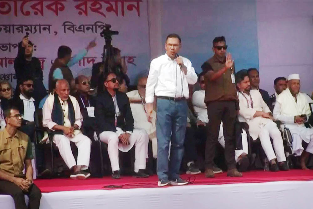 চট্টগ্রামে নির্বাচনি জনসভায় তারেক রহমান