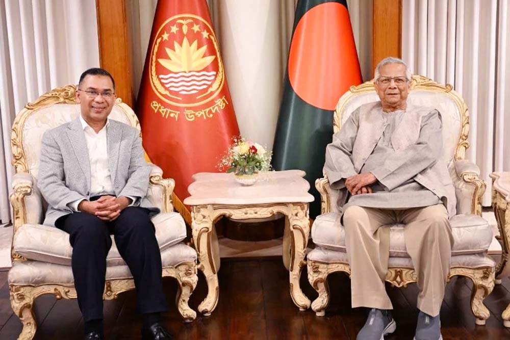 প্রধান উপদেষ্টার সঙ্গে তারেক রহমানের সৌজন্য সাক্ষাৎ