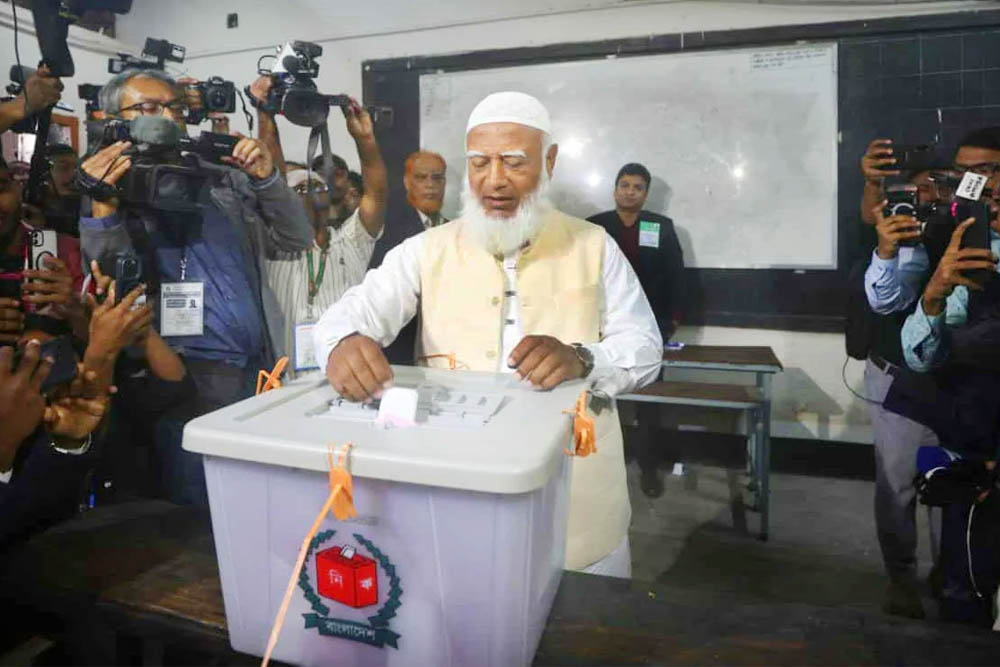 ভোট দিলেন জামায়াত আমির