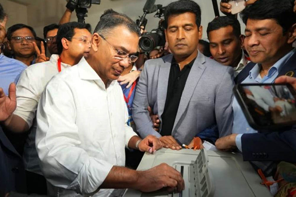 ভোট দিলেন তারেক রহমান