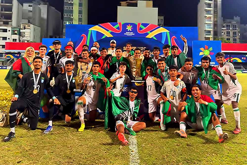 ভারতকে হারিয়ে অনূর্ধ্ব-২০ সাফের চ্যাম্পিয়ন বাংলাদেশ