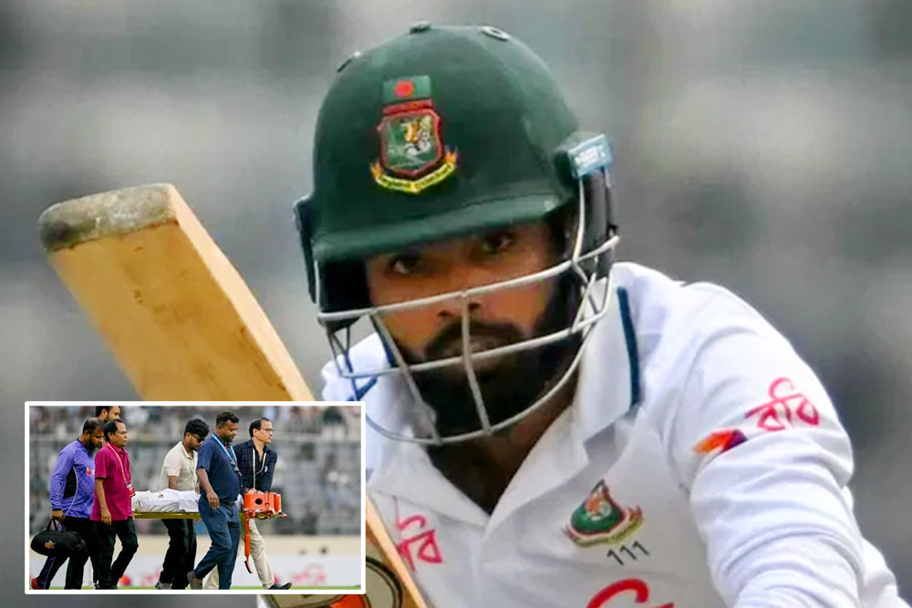 মিরপুর টেস্টে চোটের ধাক্কা, স্ট্রেচারে মাঠ ছাড়লেন তাওহীদ হৃদয়