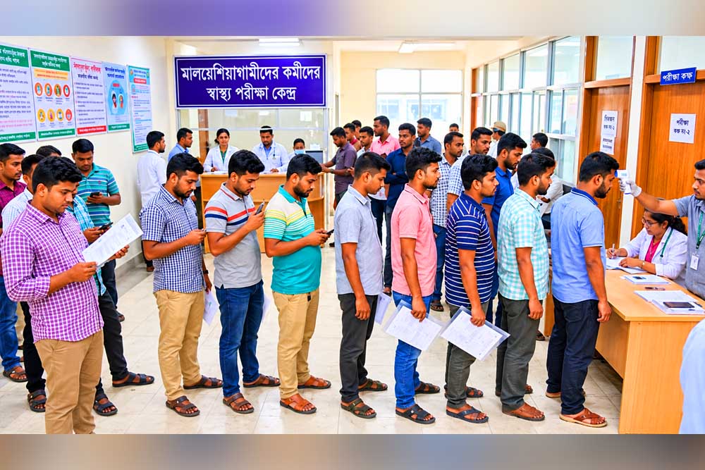 মালয়েশিয়াগামী কর্মীদের মেডিকেল পরীক্ষার ফি ৮ হাজার টাকা নির্ধারণ