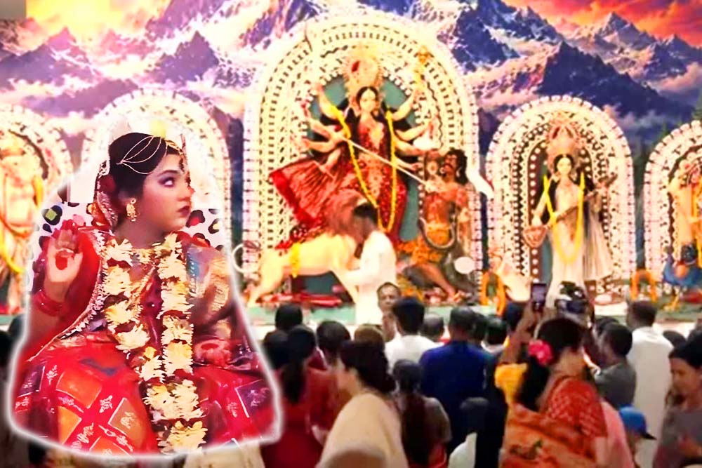 আজ দুর্গোৎসবের মহাঅষ্টমী ও কুমারী পূজা